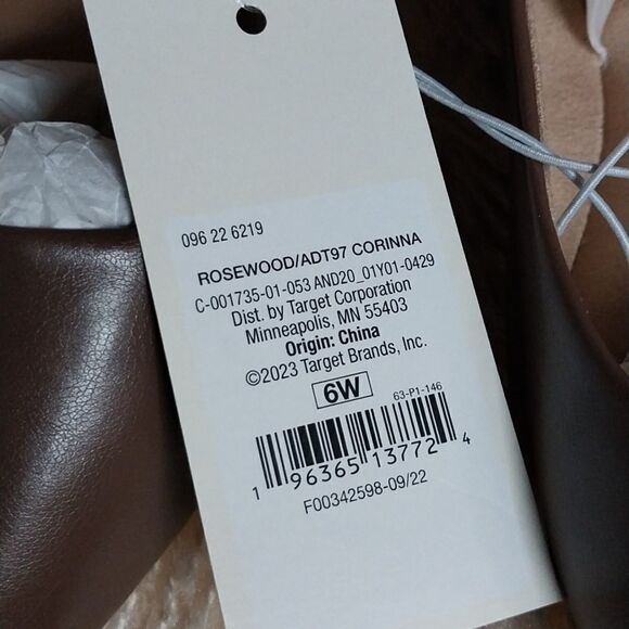 NWT A New Day Women's Corinna Ballet Flats Rosewood Size 6W - Picture 10 of 10